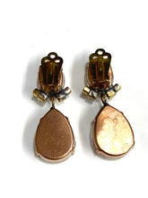 Crystal Clip On Drop Earrings