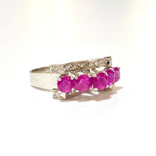 18ct White Gold Ruby and Diamond Ring