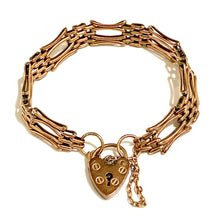 9ct Rose Gold Chain Bracelet with Safety Chain