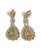 Sterling Silver Citrine Drop Earrings