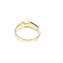 Simple Small Sterling Silver Pearl Ring