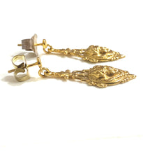 9ct Yellow Gold Stud Drop Earrings