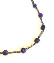 Sterling Silver Modernist Amethyst Necklace