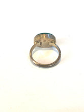 Sterling Silver Oval Cabochon Green Onyx Ring