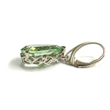 Sterling Silver Prasiolite Pear-Shape Drop Earrings