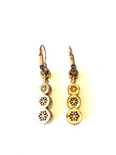 Crystal and Brass Earrings