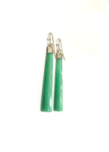 Sterling Silver Chrysoprase Drop Earrings