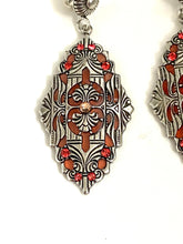 Sterling Silver Red Enamel Earrings