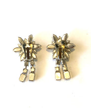 Crystal Floral Clip On Earrings