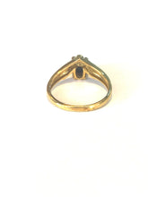 18ct Gold Solid Australian Opal and Diamond Ring