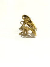 Sterling Silver Gold Plate Curved Stud Earrings