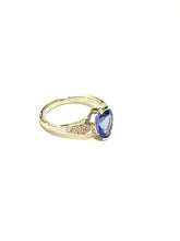 9ct White Gold Tanzanite and Diamond Ring