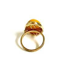 9ct Yellow Gold Amber Ring