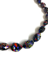 Vintage Italian Faceted Glass Beaded Necklace