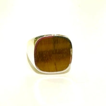 Sterling Silver Tiger's Eye Men's Signet Ring