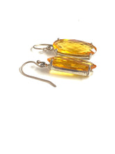 Sterling Silver Rounded Citrine Earrings