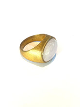 Sterling Silver Gold Plate Jadeite Ring