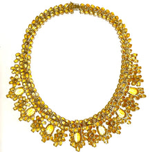 Sterling Silver Citrine Cluster Collar Necklace