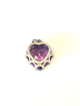 Sterling Silver Heart Shaped Amethyst Pendant