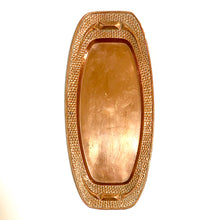 French Handmade Beaten Art Nouveau Copper Tray