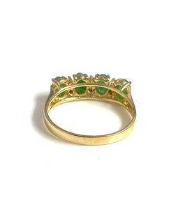 14ct Gold Jadeite and Diamond Ring