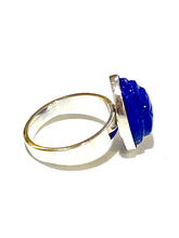 Sterling Silver Glass Scarab Beetle Ring