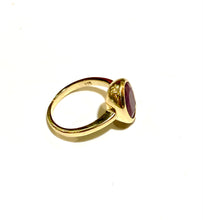 9ct Yellow Gold 4.05ct Natural Ruby Bezel Set Ring