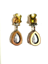 Czech Crystal Pale Pink Clip On Earrings