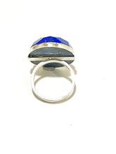 Sterling Silver Oval Lapis Lazuli Ring