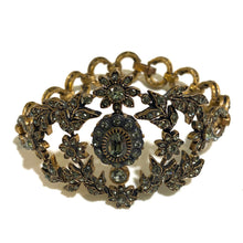 European Imperial Brass and Paste Vintage Bracelet