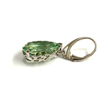 Sterling Silver Prasiolite Pear-Shape Drop Earrings