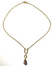 Sterling Silver Gold Plate Opal Necklace
