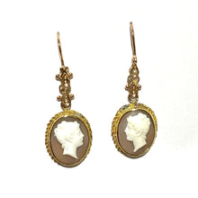 9ct Gold Cameo Earrings