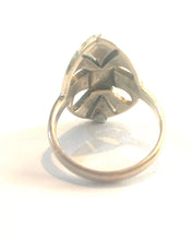 Sterling Silver and Marcasite Oval Cut Out Ring