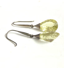 Sterling Silver Green Citrine Earrings