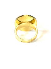 Sterling Silver Gold Plate Enamel Evil Eye Ring