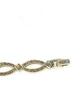 Sterling Silver Marcasite Oval Bracelet