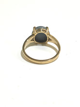 9ct Gold Diamond and Solid Opal Ring