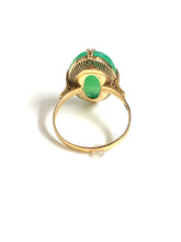 14ct Yellow Gold Chrysoprase Ring