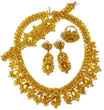 Sterling Silver Citrine Cluster Collar Necklace