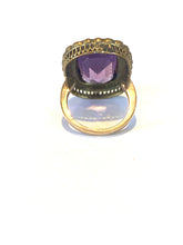 9ct Gold Amethyst and Pearl Ring