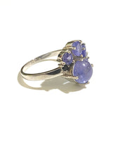 Sterling Silver Tanzanite Cluster Ring