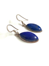 Sterling Silver Marquis Lapis Lazuli Earrings