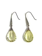 Sterling Silver Green Citrine Earrings