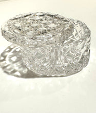 Lead Crystal Round Lidded Jewellery Box