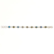 Sterling Silver Labradorite Cabochon Bracelet