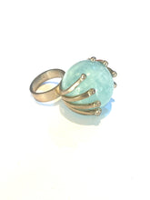 Sterling Silver Round Aquamarine Ring