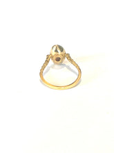 9ct Gold Solid Australian Opal and Diamond Ring