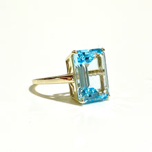 9ct Yellow Gold Swiss Blue Topaz Ring