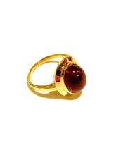 9ct Gold Garnet Cabochon Ring